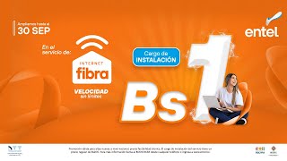 Aprovecha el Cargo de Instalación x Bs1 para Internet Fibra 🙌 [upl. by Stovall]