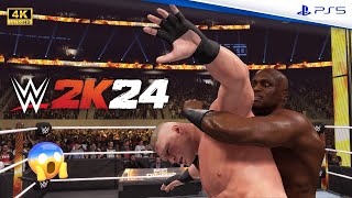 WWE 2K24  Brock Lesnar VS Bobby Lashley WWE 2K24  PS5™ 4K60 [upl. by Douville]