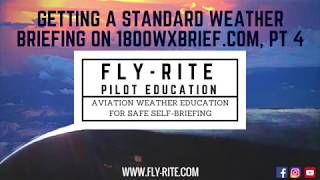 Getting a standard weather brief on 1800wxbrief com pt 4  The Overview [upl. by Aeriel604]