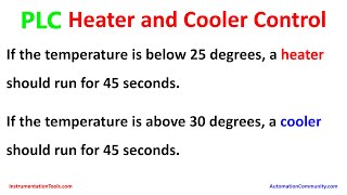 SIEMENS PLC Logic for Heater ON Below 25°C and Cooler ON Above 30°C [upl. by Oskar869]