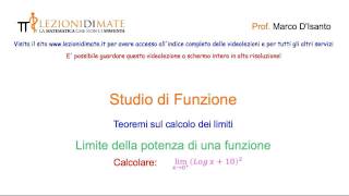 Limite della potenza di una funzione esercizio lim Logx10²  x→0 [upl. by Aldrich]