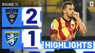 LECCEFROSINONE 21  HIGHLIGHTS  Lecce leave it late to edge visitors  Serie A 202324 [upl. by Thielen]