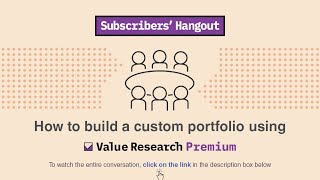 Teaser  Subscribers Hangout July Edition  Portfolio Planner  Value Research Premium [upl. by Aneeras]