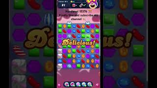 Candy hardlevel 15376 🤺 ytshorts saga mobilegames viralvideo candybooster candylive gamer [upl. by Tiana]