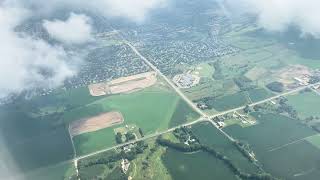 Landing at minneapolis st paul international airport with view showing wing and elevons [upl. by Deys]