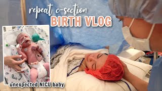 Emotional CSection Birth Vlog Pt 1  Scheduled birth of our 2nd baby boy  NICU experience [upl. by Eima]