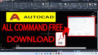 HOW TO DOWNLOAD FREE ALL AUTOCAD COMMANDS PDF  AutoCAD Commands List PDF [upl. by Resa]