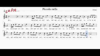 Piccola Stella Ultimo  Flauto dolce  Note  Spartito  Karaoke  Canto  Instrumental  Musica [upl. by Culliton]