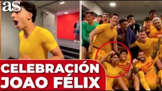 CELEBRACIÓN João FÉLIX tras la victoria del BARÇA ante el ATLÉTICO de MADRID [upl. by Ina]