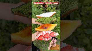 Sandwich mix flavours ‼️ 揚げたて sandwich sandwichrecipe sandwiches food recipe [upl. by Sosna749]