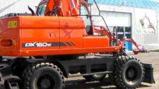 Doosan DX160W Wheel Excavator [upl. by Edroi483]