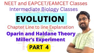 Miller’s Experiment  Oparin and Haldane Theory  Evolution Chapter Class12  PART 4 [upl. by Ayotna]