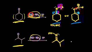 Formation of oximes and hydrazones  Aldehydes and ketones  Organic chemistry  Khan Academy [upl. by Golub498]