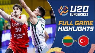 Lithuania 🇱🇹 vs Turkiye 🇹🇷  Extended Highlights  FIBA U20 EuroBasket 2024 [upl. by Misa]