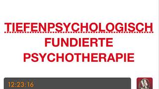 PSYCHOTHERAPIE AUSBILDUNG  Tiefenpsychologisch fundierte Psychotherapie [upl. by Caputo]