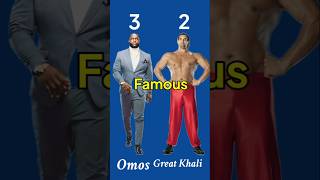 GREAT Khali Vs Omos Comparison 2024  wwe shorts [upl. by Sartin]