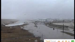 Timelapse  Chesil Beach flood  Portland Beach Road Dorset 5 February 2014 [upl. by Rasure]