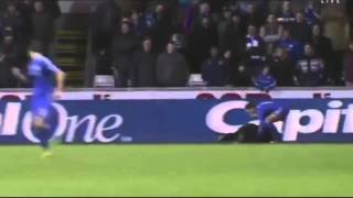 Eden Hazard KICKS Ball Boy Swansea V Chelsea 230213 [upl. by Eissed752]