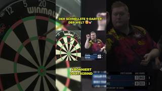 Weltrekord Schnellster 9DARTER 🤩🎯 shorts darts subscribe [upl. by Einberger]