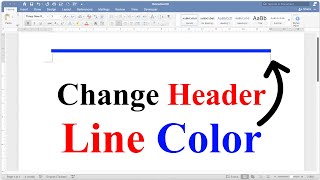 How To Change Header Line Color In Word [upl. by Woodring144]