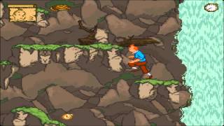 Tintin et le temple du soleil  Niveau 15 La chute  Dur  SNES [upl. by Sidnala]