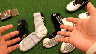 REVIEW Nike Grip Strike Soccer Socks amp Comparison to Trusox etc [upl. by Tirza]