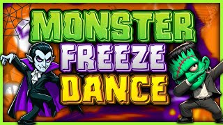 Monster Freeze Dance 💀 Halloween Brain Break 💀 Danny Go Noodle 💀 Just Dance [upl. by Hajidak]