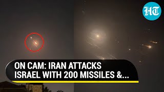 Iran Attacks Israel LateNight Panic IDF Base Damaged 200 Missiles Drones Fired By IRGC [upl. by Gail]