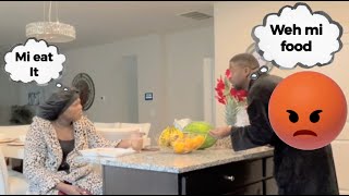 EAT MY HUSBAND LEFTOVERS TO GET HIS REACTION revenge prank [upl. by Beacham422]