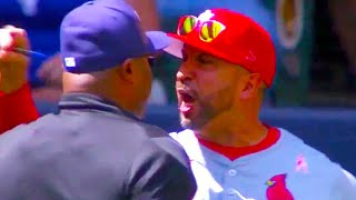 Oli Marmol amp Bench Coach Daniel Descalso EJECTED From Game  Cardinals vs Brewers  MLB Highlights [upl. by Firooc633]