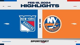 NHL Stadium Series Highlights  Rangers vs Islanders  February 18 2024 [upl. by Ecissej627]