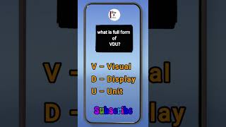 What is full form of VDU  What is VDU stands for  shortsvideo kumarkeshavclasses [upl. by Marcela]