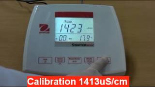 Ohaus Conductivity meter ST3100C Calibration 1413uScm [upl. by Bethel]