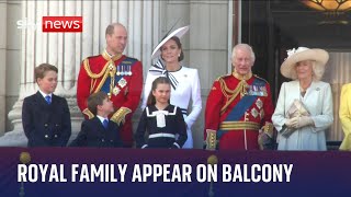 Trooping the Colour Kate and Royal Family appear on Buckingham Palace balcony for flypast [upl. by Silvia]