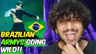 BTS Brazilian ARMYs Singing in JIMIN Serendipity  BRAZIL FANCHANT REACTION [upl. by Olpe]