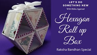 Hexagon Rollup Gift Box  Diwali and Christmas Special Faceted Gift Box  Gift Wrapping Idea [upl. by Nirret]