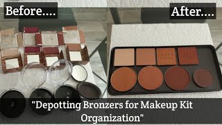 Makeup Kit Organization  Depotting Pressed Powders [upl. by Negroj168]