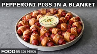 Pepperoni Pigs in a Blanket  Food Wishes [upl. by Edme]