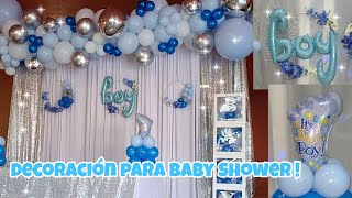 Decoración para babyshower niño o niñaadornos para babyshowerdecoracion con globos [upl. by Geerts]