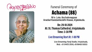 FUNERAL CEREMONY  ACHAMA 88  29102024 [upl. by Elia]