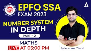 EPFO SSA 2023  EPFO SSA Maths by Navneet Tiwari  Number System Maths Class2 [upl. by Garin679]