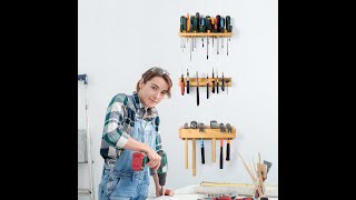 Screwdriver Organizer Pliers Organizer Hammer Rack Wall Mount Hand Tool Holder [upl. by Colinson]