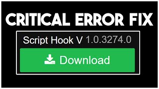 How to Fix Script Hook V Critical Error V1032740 [upl. by Saxen]