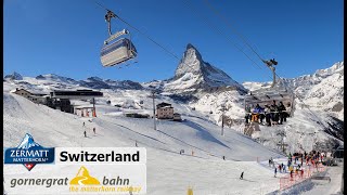 Gornergrat bahn Matterhorn Railway ZERMATT Switzerland Full Train Journey • 4K hdr 60fps Video [upl. by Munster]