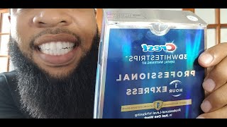 Guy with yellow teeth tests out whitening strips for 20 days Crest 3D Whitestrips [upl. by Miltie]