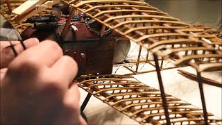 I Built Aircraft Biplane  Sopwith Camel  Artesania Latina  Part 33  Ropes Between Wings [upl. by Issim175]