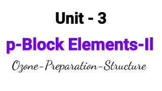 Ozone  Preparation  Structure  pBlock Elementsll  TN 12th Chemistry  Unit 3  inTamil [upl. by Fiel]