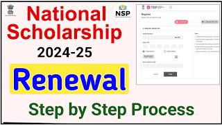 National Scholarship Renewal Apply Kaise Kare 202425  NSP Scholarship Form Renewal Kaise Kare [upl. by Neztnaj]