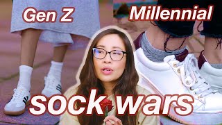 when gen z shames millennial socks 🧦 a footwear monologue [upl. by Laurena282]