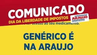 Comunicado Araujo Genéricos com IMPOSTO ZERO [upl. by Tobit]